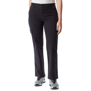 Bass Outdoor Women High-Rise Canvas Cargo Pants Black Size 10